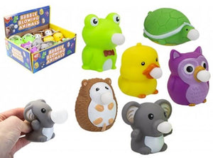COLOUR BUBBLE BLOWING ANIMALS in 6 ASSORTED DESIGNS