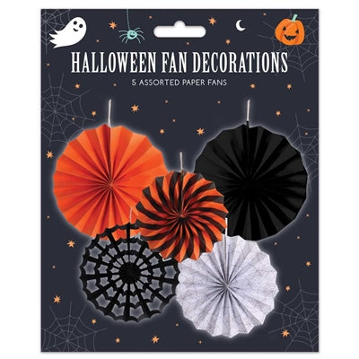 Halloween Hanging paper decorations- (5 Pack)