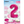 Load image into Gallery viewer, 34&quot; Pink Number 2 Shaped Foil Balloon (Non Inflated)
