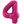 Load image into Gallery viewer, Pink Number 4 Shaped Foil Balloon (34"")
