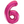 Load image into Gallery viewer, Pink Number 6 Shaped Foil Balloon (34&quot;)
