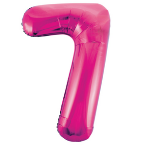 Pink Number 7 Shaped Foil Balloon (34"")