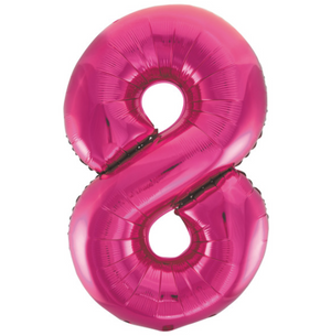 Pink Number 8 Shaped Foil Balloon (34"")