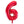 Load image into Gallery viewer, Red Number 6 Shaped Foil Balloon (34&quot;&quot; )
