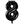 Load image into Gallery viewer, Black Number 8 Shaped Foil Balloon (34&quot;&quot;)
