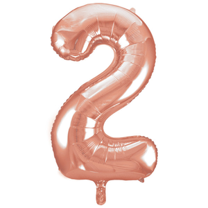 Rose Gold Number 2 Shaped Foil Balloon (34"")