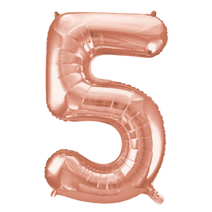 Rose Gold Number 5 Shaped Foil Balloon (34"")