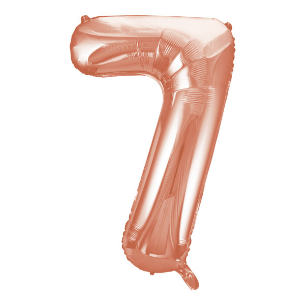 Rose Gold Number 7 Shaped Foil Balloon (34"")