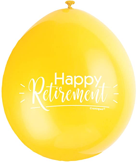 Happy Retirement 9"" Latex Balloons (10 Pack)