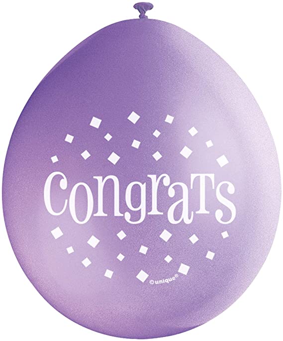 Congrats 9" Latex Balloons (10 Pack)