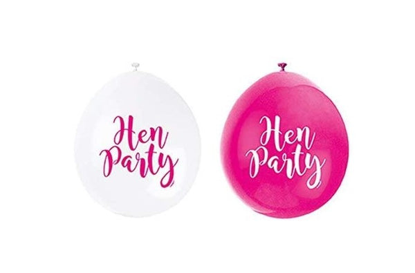 Hen Party 9" Latex Balloons (10 Pack)