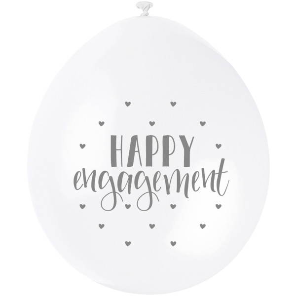 Happy Engagement 9" Latex Balloons (10 Pack)