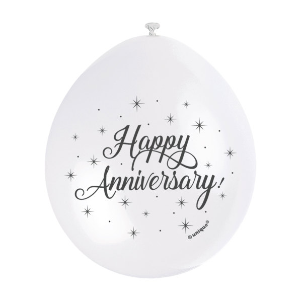 Happy Anniversary 9" Latex Balloons (10 Pack)