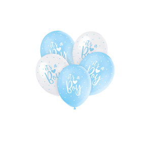 Blue "It's a Boy" 12" Latex Balloons (5 Pack)