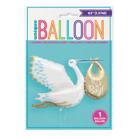Stork It's a Boy Giant Foil Balloon (62")