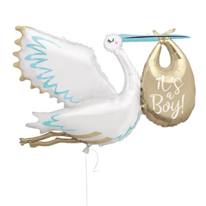 Stork It's a Boy Giant Foil Balloon (62")