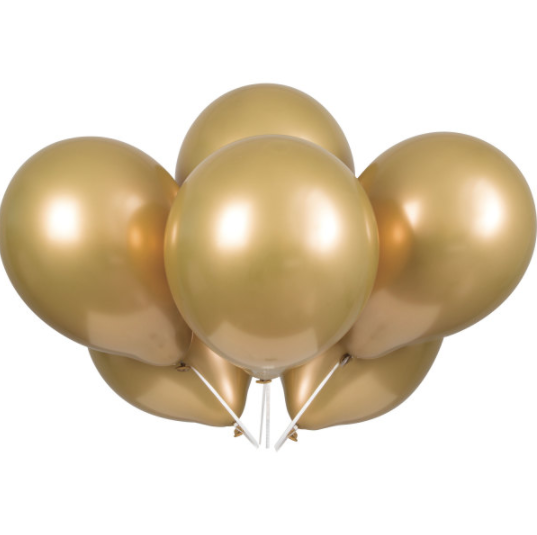 Gold Platinum 11" Latex Balloons (6 Pack)
