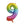 Load image into Gallery viewer, Rainbow Number 9 Shaped Foil Balloon (34&quot;&quot;)
