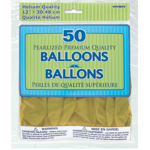 Latex Balloons 12"- Champagne Gold (50 Pack)