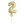 Load image into Gallery viewer, Gold Foil Number 2 Balloon Cake Topper 5&quot;&quot;
