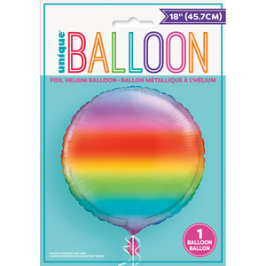 Gradient Rainbow Round Foil Balloon (18"")