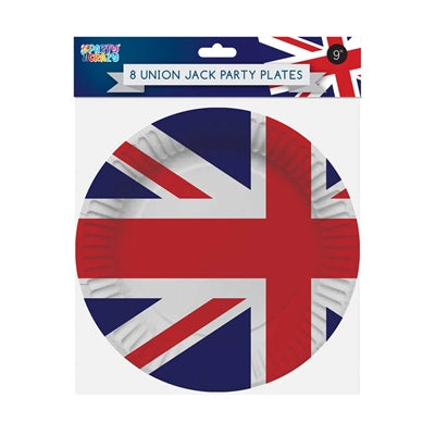 Plates Union Jack Design 9" - (8 Pack)