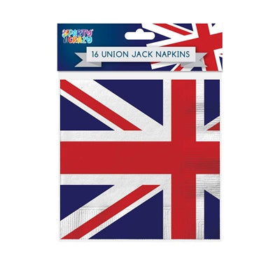 Napkins Union Jack Design 3ply - (16 Pack)