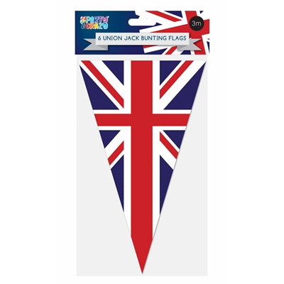 Triangle Bunting 6 flags Union Jack Design - (3m)