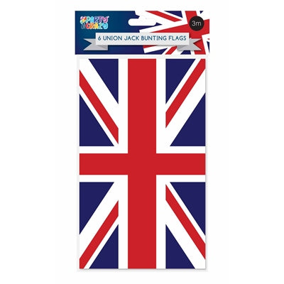 Square Bunting 6 flags Union Jack Design - (3m)