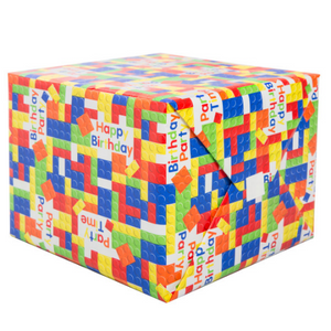 Building Blocks Birthday Gift Wrap (30" x 5 ft)
