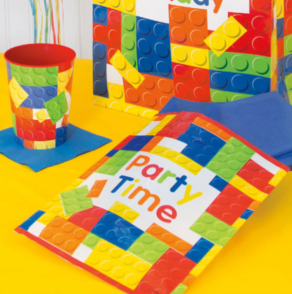 Building Blocks Birthday Loot Bags (8 Pack)