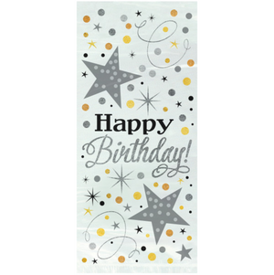 Glittering Birthday Cellophane Bags (20 Pack)