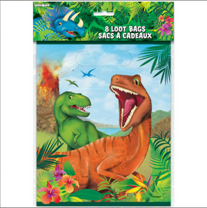 Dinosaur Loot Bags 8 Pack