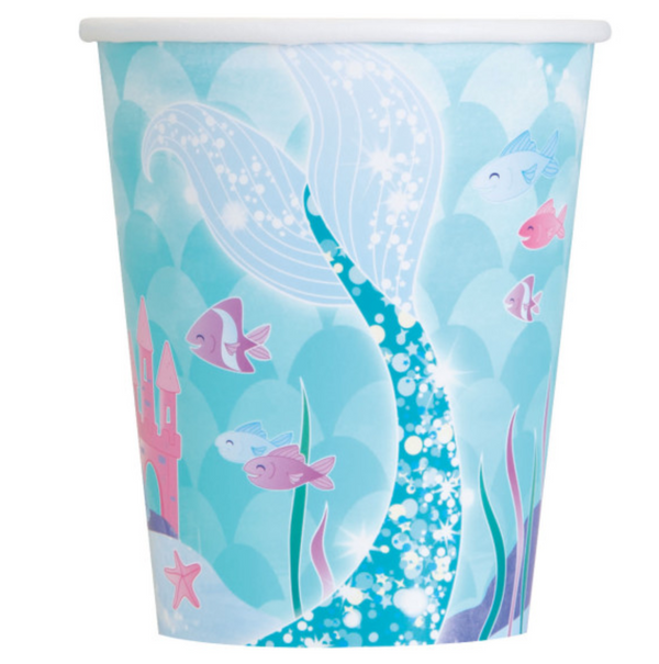 Mermaid 9oz Paper Cups (8 pack)