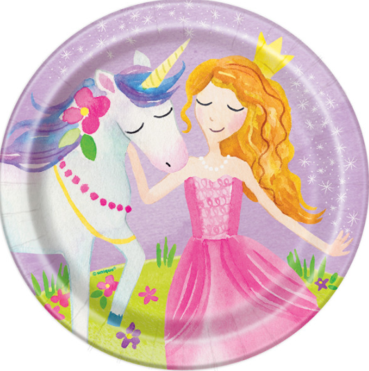 Magical Princess Round 7" Dessert Plates (8 Pack)