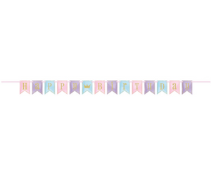 Glitter Magical Princess Birthday Pennant Banner (7 ft)