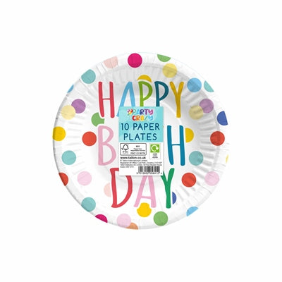 Plates Happy Birthday Design 7" - (10 Pack)