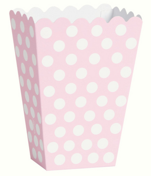 Lovely Pink Dots Treat Boxes (8 Pack)
