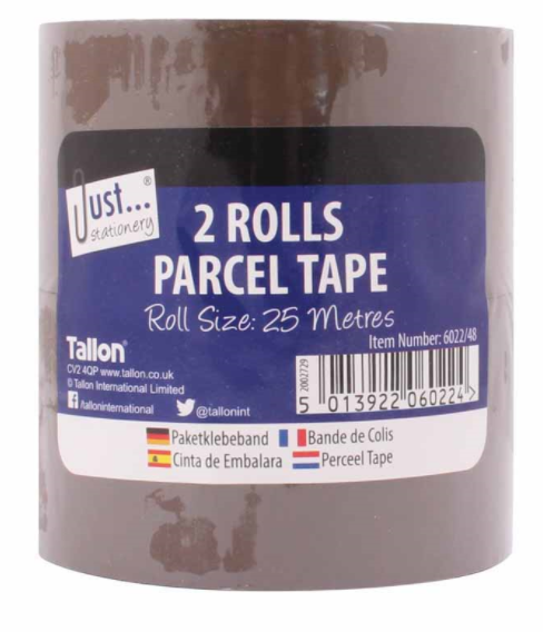 Parcel Tape Rolls by 2"" (2 by 25m )