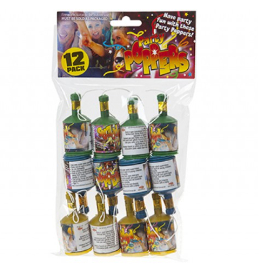 PARTY POPPERS (12 PACK)