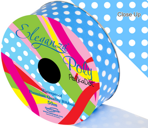 Poly Polka Dot Lt Blue No.25 (50mm x 50m)