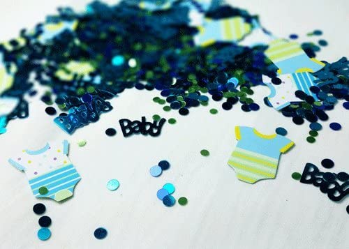 Blue Dots Baby Shower Printed & Foil Confetti (0.5oz)