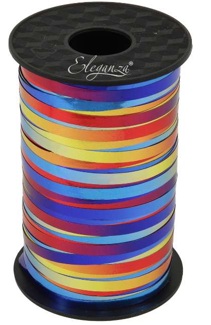 Poly Curling Ribbon Metallic Rainbow (5mm x250yds)