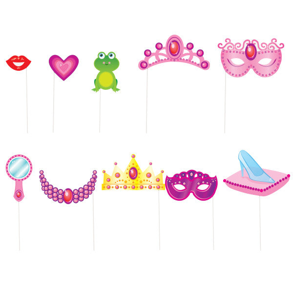 Princess Photo Booth Props (10 pack)