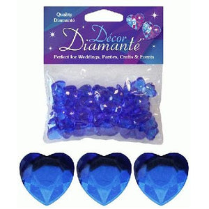 Décor Diamanté™ 12mm Hearts Sapphire Blue (28g bag)