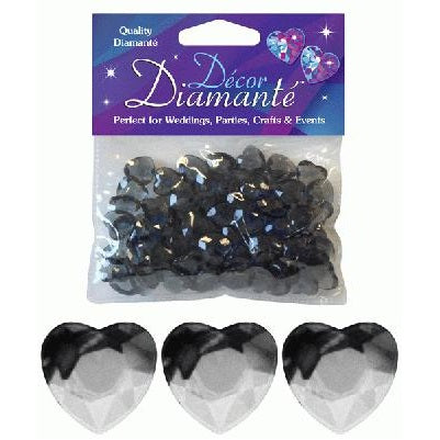 Décor Diamanté™ 12mm Hearts Black Quartz (28g bag)