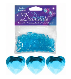 Décor Diamanté™ Hearts Pearl Blue - 12mm(28g)