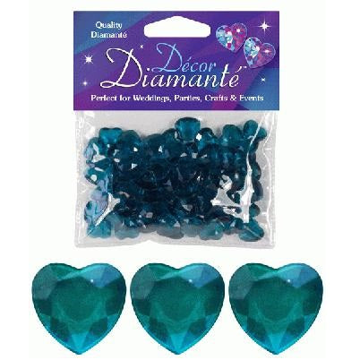 Décor Diamanté™ 12mm Hearts Jade (28g bag)