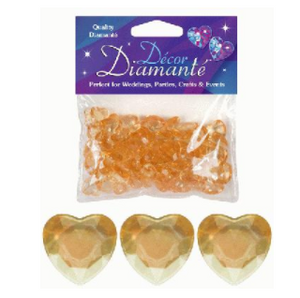 Décor Diamanté™ Hearts Gold - 12mm(28g)
