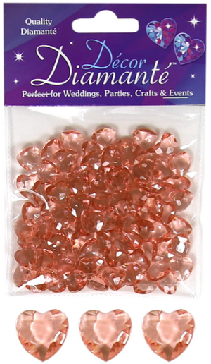 Décor Diamante Double Faced Heart 12mm No.87 Rose Gold (28g bag)